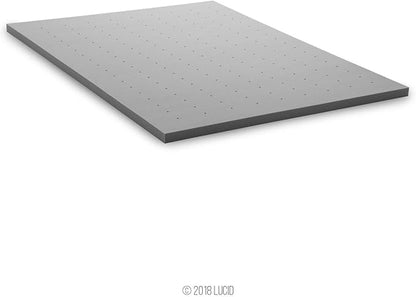 Lucid 2 Inch Ventilated Bamboo Charcoal Memory Foam Mattress Topper, CertiPUR-US Certified, Moisture and Odor Control-Full