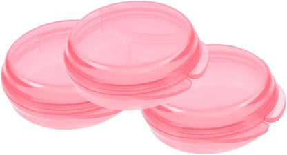 Baluue 3pcs Round Pill Organizer Portable Daily Medicine Dispenser for Travel Sealed Compartments for Vitamins and Medication for Home and Outdoor Use
