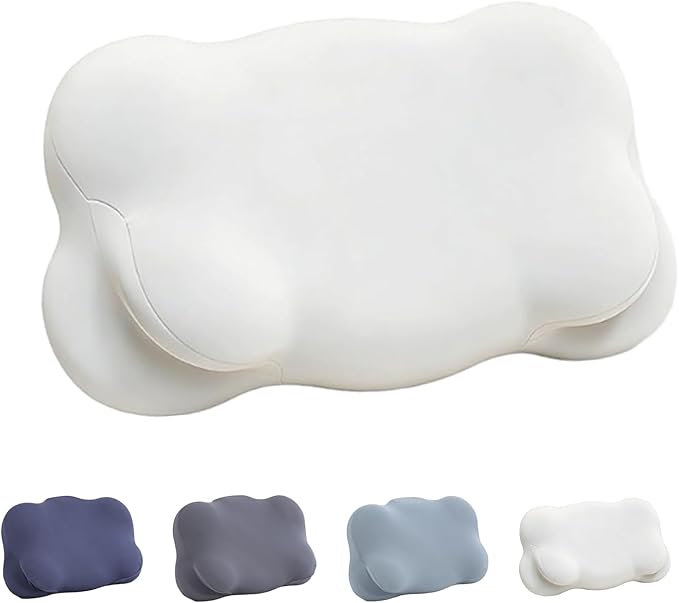 Cloud Pillow - Ergonomic Memory Foam Pillows, for Side, Back, and Stomach Sleepers, Adjustable Memory Foam with Breathable Cover for Optimal Comfort (White)