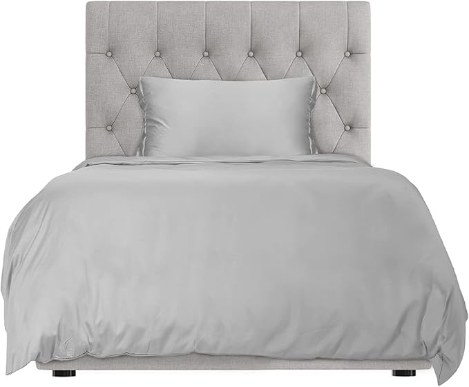 Hotel Sheets Direct Duvet Cover Bed Linen Set, 2 -Piece Set, Grey, Twin XL