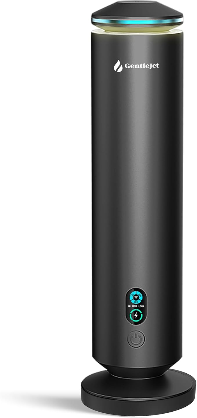 MajesticMist Waterless Essential Oil Diffuser, Rechargeable Aluminum Cold-Air Aroma Diffuser for Large Rooms up to 1000 sq ft, Wireless Charging Base, Quiet, 4 oz, Remote Control