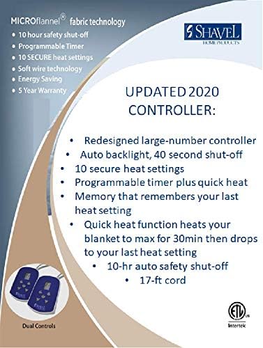 Thermee Micro Flannel Blanket Queen Size Heated Blanket with 10 Settings, Programable Heating Blanket, Luxuriously Soft Heated Throw Blanket, Rapid Heating Thermal Blanket, Warm Blanket - Ultramarine