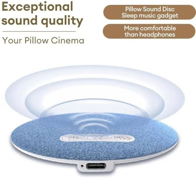 2026 New Sleep Pillow Speaker,Under Pillow Speaker Bluetooth,Comes withVolume Control & Auto-Off Timer,Wireless Sleep,Ideal for People who Sleep on Their Side (A)