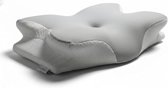 Lunari Butterfly Cervical Pillow – Orthopedic Memory Foam Neck Support Pillow for Neck Pain Relief, Ergonomic Cooling Pillow for Side & Back Sleepers