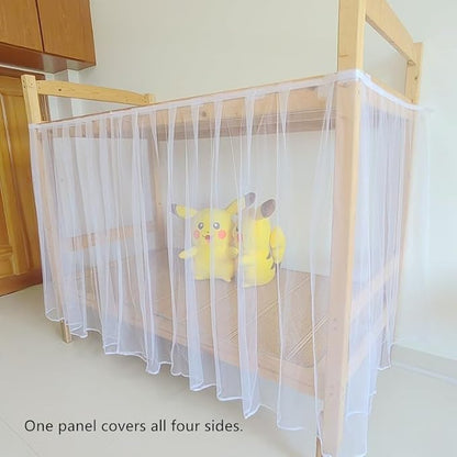 Fine Hole Stick-on Mosquito Net Canopy for Bunk Bed Twin Top Bottom