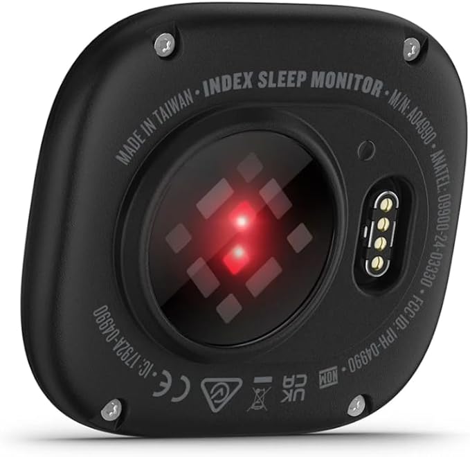 Wearable4U Garmin Index Sleep Monitor (L/XL) – Smart Sleep Band with Advanced Sleep Tracking & Recovery Metrics, HRV, Skin Temperature & Women's Health Tracking, Garmin Connect Compatible PowerBank