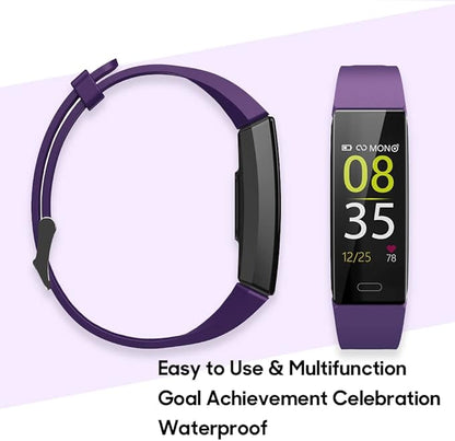 ZURURU Fitness Tracker with Blood Pressure Heart Rate Sleep Health Monitor for Men and Women, Upgraded Waterproof Activity Tracker Watch, Step Calorie Counter Pedometer Purple