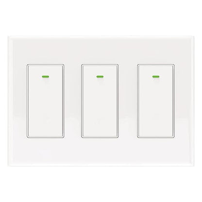 Smart Light Switch Compatible with Alexa and Google Assistant, WiFi Controlled, Schedule and Remote Access, Neutral Wire Required (3 Gang Smart Switch)