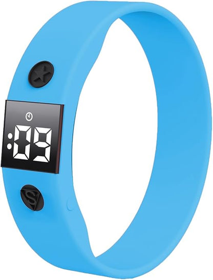 Vibrating Alarm Watch Water Resistant Wake Up Wristband Silent Medical Reminder Watch - with Timer and 8 Daily Alarms
