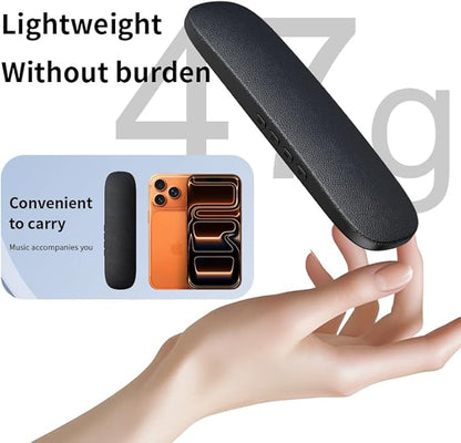 Bone Conduction Sleep Speaker Under Pillow, Ultra-Thin Non-in-Ear Pillow Speaker with Bluetooth & TF Card Playback, Portable Bedside Speaker for Side Sleepers, Travel & White Noise (Orange)