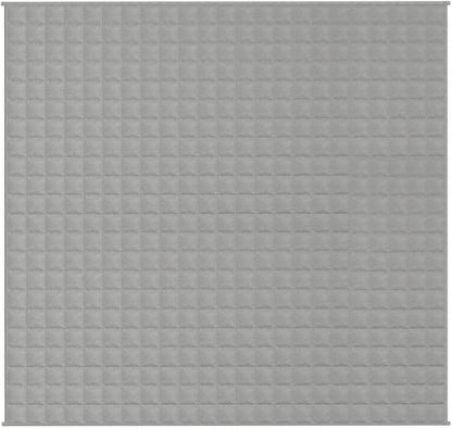King Size Weighted Blanket Grey Cotton 24.2 lb 86.6 x 90.6 in Rectangular for Bedroom with Even Weight Distribution and Breathable Hypoallergenic Fabric for Anxiety Relief