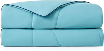 Dream Valley Outlast® Queen Cooling Comforter, NASA-Grade Instant Cooling Blanket for Hot Sleepers, Luxurious Comforter for All Season, Dream Blue, 90"x90"