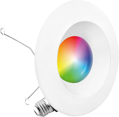 INFIBRITE 5 and 6 Inch WiFi Smart 12W 1100LM Thin Recessed Retrofit LED Sleek Series Light Kit (Includes E26 Connector) Compatible with Alexa and Google, Wet Rated (6 Pack)