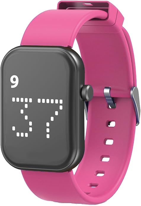 Rechargeable Vibrating Alarm Watch Silent Pill Reminder Wristband Wake Up Watch - with 8 Personalised Message Reminder