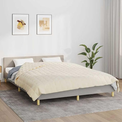 Light Cream Weighted Blanket 20 lb 78.7x78.7 Inches Brushed Polyester Microfiber Hypoallergenic for Anxiety Relief and Deep Sleep Pressure Therapy Sensory Comfort Breathable