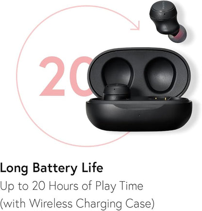 Phiaton Bonobuds Plus Digital Hybrid Active Noise Cancelling True Wireless Earbuds with Qualcomm Snapdragon Sound (Space Black)
