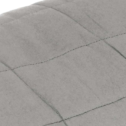 Large Grey Weighted Blanket Rectangular 86.6 x 102.4 in, Heavy Cotton Quilted Design for Even Weight Distribution, Hypoallergenic Breathable Fabric for Stress Relief