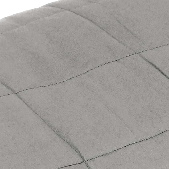 vidaXL Weighted Blanket Gray - Soft Cotton Fabric, Filling with Glass Beads, Even Weight Distribution, 24.3 lb, Size 86.6"x102.4" - Modern Home Comfort for All Seasons