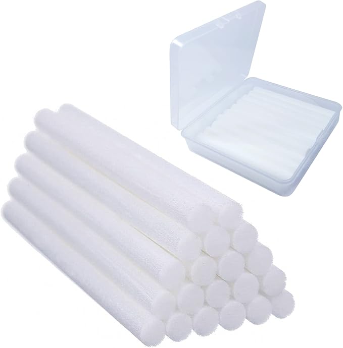 24PCS Humidifier Filters Sticks 4.64'' Replacements Cotton Stick Small Humidifier Filter Stick for INVODA Mini Cool Mist Humidifiers (24 PCS+Transparent box)