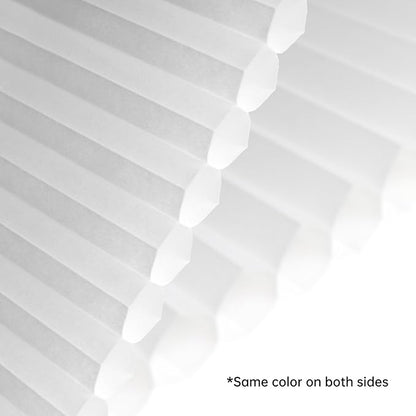 Motorized Cellular Shades with Remote, Light Filtering Smart Cellular Shades Compatible with Alexa, Honeycomb Window Blinds for Bedroom Home Office, Custom Size, Half Shading White
