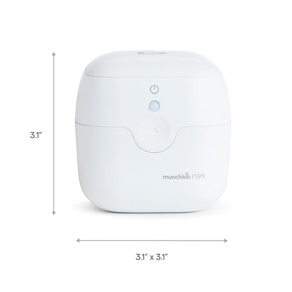 Munchkin Portable UV-C Cleaner for Pacifiers, Teethers and More, White