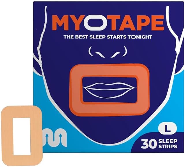 MyoTape - Sleep Tape 30 Nights Supply - Reduce Snoring - Improve Your Sleep - Promote Nasal Breathing - Comfortable & Gentle On Skin - Large