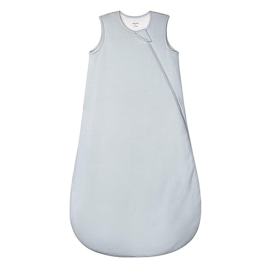Supersoft Rayon Made from Bamboo Sleep Sack 3-6 Months Newborn Sleep Sack 0-3 Months 1.0 Tog Baby Wearable Blanket with 2-Way Zipper Unisex Sleeping Bag for Babies All-year-around - Gray