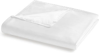 YnM Exclusive Cooling Duvet Cover for Weighted Blankets with 16 Strings (White, 80"x87")