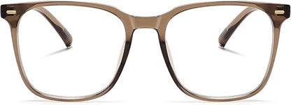 Oversized Square Blue Light Blocking Glasses for Women Men, Anti-Fatigue Computer Monitor Glasses Reduce Eye Strain