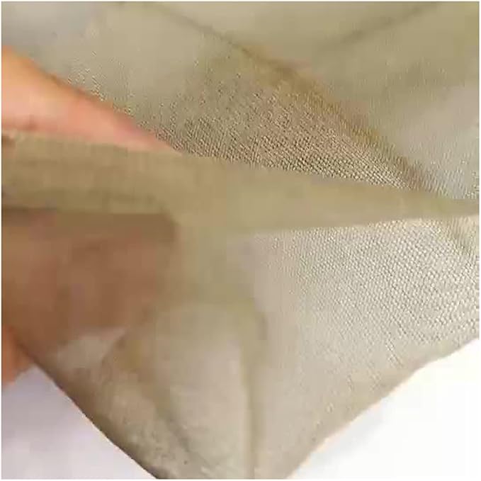 Faraday Fabric Faraday Radiation Shielding Fabric, 1.5m Width 100% Silver Coated Mesh Fabric Suit for Making Anti Radiation Curtain,Bed Canopy(Size:1.5X6m)