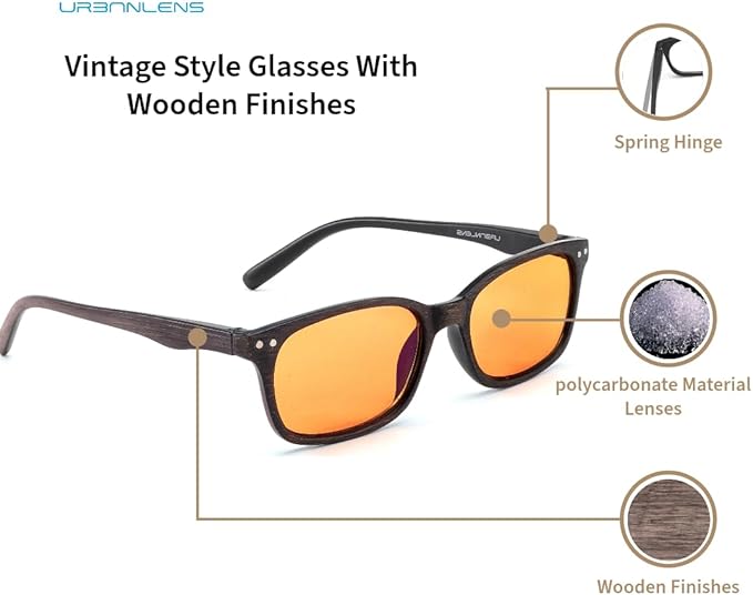 Blue Light Blocking Reading Glasses - For Better Sleep, Reduce Eye Strain for Women + Men, With Wooden Finishes (Brown, 2.75, x)