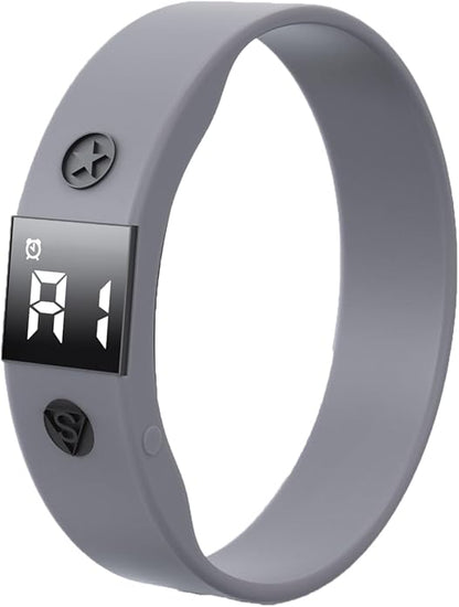 Vibrating Alarm Watch Water Resistant Wake Up Wristband Silent Medical Reminder Watch - with Timer and 8 Daily Alarms