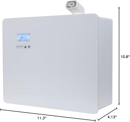 Commercial Scent Diffuser, HVAC Scent Machine for Large Space up to 8,000 Sq.ft, 1000ml Waterless Essential Oil Diffuser with Cold Air Diffusion Tech, Whole House Aroma System, Metal, White