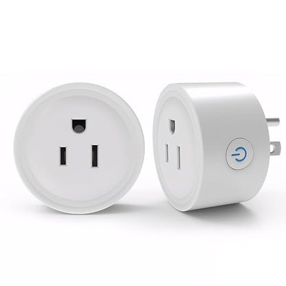 Mengshen 2 Pack Smart Plug 16A Smart Outlet WiFi Socket with Tuya App Remote Control Compatible with Alexa Google Home 16A Smart Life Plug with Timer Function 2.4GHz WiFi Only