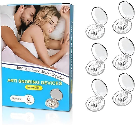 6PCS Anti Snoring Devices - Silicone Magnetic Anti Snoring Nose Clip, Snore Stopper - Comfortable Nasal to Relieve Snore, Stop Snoring for Men and Women
