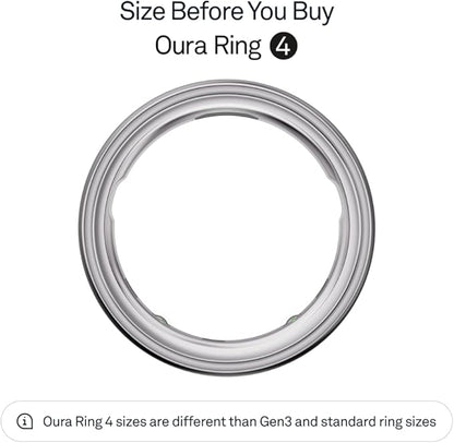 Oura Ring 4 - Silver - Size 10 - Size Before You Buy