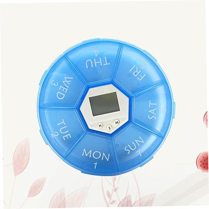 Compartment Pill Organizer Alarm Clock Electronic Medication Reminder for Daily Use Portable Pill Dispenser for Patients Easy Read Days