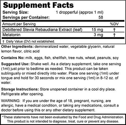 Svasthya Body & Mind Liquid Melatonin - Promotes Natural Sleep - Alcohol Free for Adult and Children, Made in The USA, 2 oz, Pack of 2