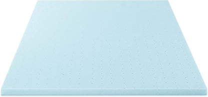 Best Price Mattress 2-inch Ventilated Gel Memory Foam Topper - Full, Dorm Essentials, Blue