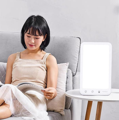 Light Therapy Lamp 10000 Lux LED with 3 Light Colours Adjustable Brightness, 4 Timer Settings with Eye Protect Function for Home and Office Use