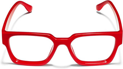 livho Oversized Eyewear Frame for Woman and Men - Rectangle Fashion Glasses for Computer, Chic Preppy Frame