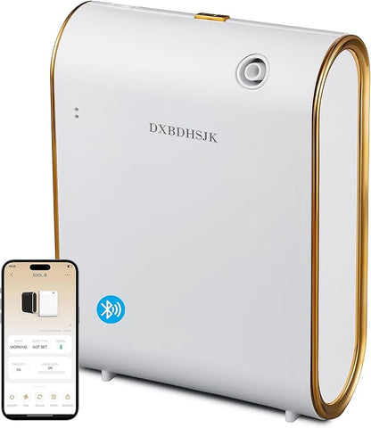 Home Bluetooth Smart Waterless Aromatherapy Machine, Essential Oil Diffuser, with Fragrance Coverage of up to 2000 Square feet, Suitable for Home, Hotel, Restaurant, Office, and spa Center.（White）