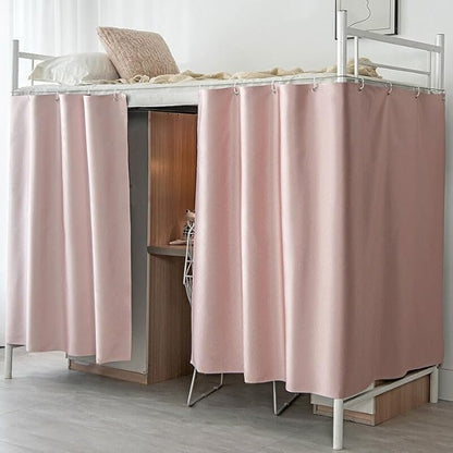 Blackout Bunk Bed Curtains Dorm Loft Privacy Cover Canopy Student Children Single Pink 1PC