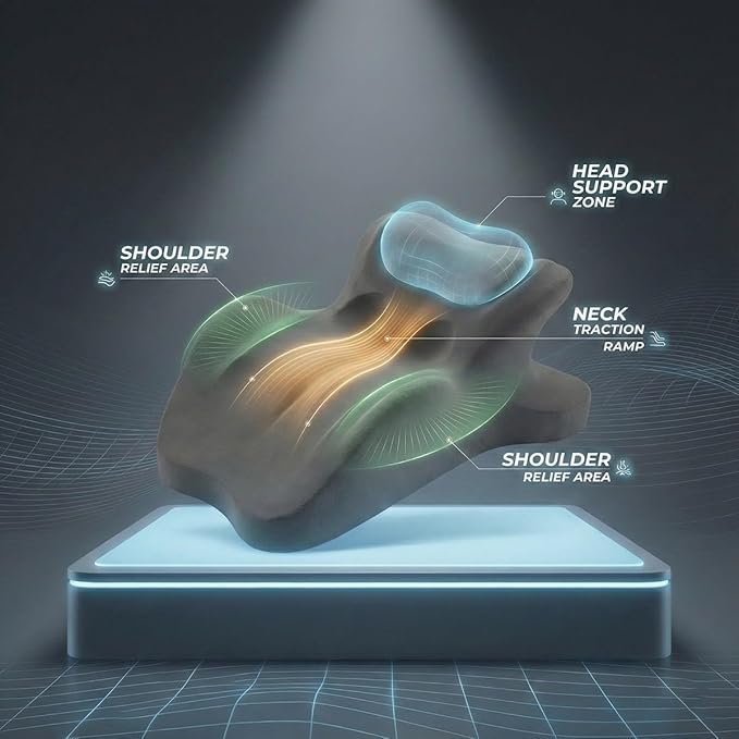 Memory Foam Wedge Pillow for Stomach Sleepers, Ergonomic Prone Pillow for Adults, Large Multi-Position Bed Wedge, Neck Pain Relief & Posture Support, for Reading Gaming Watching TV(Large Blue)