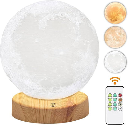 Light Therapy Lamp 10000 Lux, Happy Sunlight Lamps UV-Free with 3 Color Temperatures, Adjustable Brightness,Timer & Memory Function, Sun Lamp, Full Spectrum Light for Home, Office (Happy Moon Lamp)