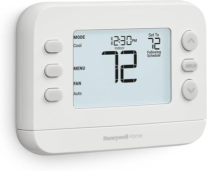 New! Honeywell Home Programmable Thermostat, Conventional/Heat Pump Compatibility, Flexible Schedule, X2P, White, RTH22B