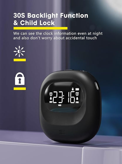 ROCAM Rechargeable Vibrating Alarm Clock Bed Shaker, 3000mAh Portable Travel Clock Under Pillow for Teens, Deaf People, Heavy Sleepers, Adults – 160-Day Standby, Great for Bedroom or Dorm Use