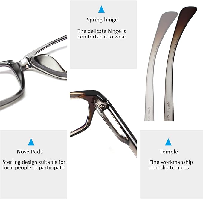 JOSCHOO Computer Reading Glasses for Women and Men 6 Pack Blue Light Blocking Spring Hinge Readers