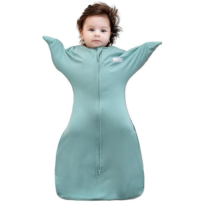 PuppyPaws Baby Sleep Sack 1.5 TOG, Transitional Swaddle with Arms Up Length Sleeves and Mitten Cuffs, Sleep Sack 9-15 Months, Wearable Blanket Baby, 95% Rayon derived from Bamboo, 5% Spandex