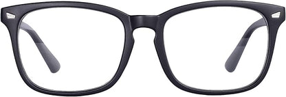 MAXJULI Blue Light Blocking Glasses,Computer Reading/Gaming/TV/Phones Glasses for Women Men(Matt Black)